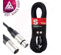 Stagg SMC20 S-Series High Quality Microphone Cable│XLR-XLR Plug│20M Length│Black