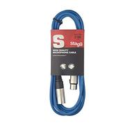 Stagg 3m XLR to XLR Microphone Cable Blue