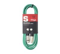 Stagg SMC3 CGR 3 m XLR to XLR Microphone Cable, Green