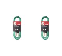 Stagg SMC3 CGR 3 m XLR to XLR Microphone Cable, Green (Pack of 2)