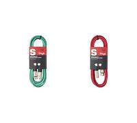 Stagg SMC3 CGR 3 m XLR to XLR Microphone Cable - Green & SMC3 CRD 3 m XLR to XLR Microphone Cable - Red