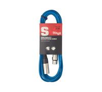 Stagg SMC3CBL High Quality Microphone Cable XLR-XLR Plug 3m - Blue