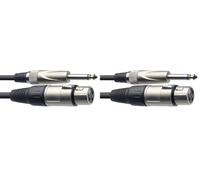 Stagg SMC3XP XLR/jack (f/m), 3 m (10') - Black (Pack of 2)