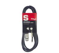 Stagg SMC6 6 metre standard microphone cable | 6 metre cable, connects XLR microphone output to jack input, RoHS compliant - for stage, studio, home & school use