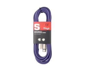 Stagg SMC6CPP High Quality Microphone Cable XLR-XLR Plug 6m - Purple