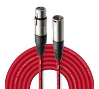 STAGG HIGH QUALITY 6 METRE FEMALE XLR TO MALE XLR MICROPHONE CABLE - RED