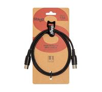 Stagg 18192 1 m MIDI DIN 5 Pin Male Plug Cable - Black