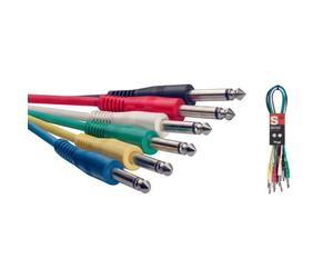Stagg SPC060 E 60cm/2ft Unbalanced Jack Patch Cables (6 Pack) (NEW)