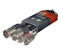 Stagg, STC060CMXM, S-Series, Dual, XLR-RCA, Cable, Black, 60, cm