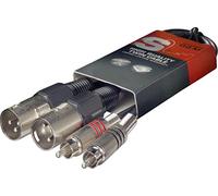 Stagg STC060CMXM S-Series Dual XLR-RCA Cable, Black, 60 cm