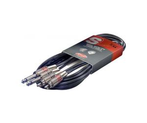 Stagg STC3PCM 3m/10 ft Twin Jack to RCA Phono Cable - Black