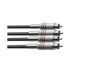 Stagg STC6C 6m Twin RCA Phono to Phono Male Cable 6 Metres Audio Cable Lead