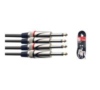 Stagg STC6P 6m/20ft Twin Unbalanced Male Jack to Male Jack Cable (NEW)