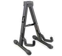 Stagg SUVM-A100BK Foldable A Stand for Ukulele, Mandolin & Violin, Black | Steel frame, soft rubber hooks & back rest, locking mechanism, folds flat - 19x21x30cm, 0.8kg