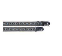 Stagg 20959 82 - 141 cm Woven Nylon Flowers Decorated Guitar Strap - Blue
