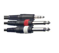 Stagg SYC1/MPS2P E 1 m S Series Mini Stereo to 2 x Male Phone Y-Cable