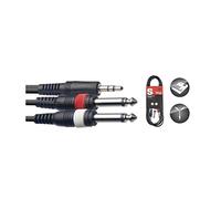 Stagg SYC3/MPS2P E 3 m Stereo Mini Jack/2x Jack Stereo Y Splitter Cable