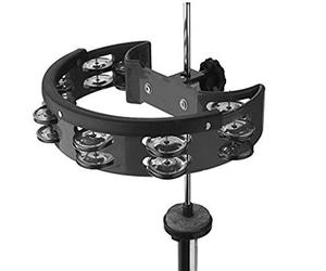 Stagg TAB-D BK Half Moon Plastic Base Hi-Hat Tambourine with 16 Jingles - Black