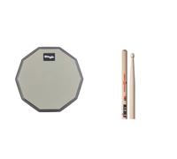 Stagg TD-08R Ten-Sided Shape Desktop Practice Pad, 8-Inch & Vic FIrth - American Classic? Drumsticks 7A - American Hickory - Wood Tip