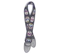 Stagg Terylene Guitar Strap Mexican Skull