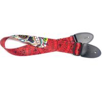 Stagg Terylene Strap Mexican Skull Red