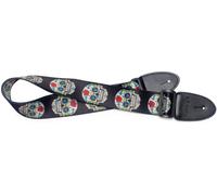 Stagg Terylene Strap Mexican Skull Red Rose