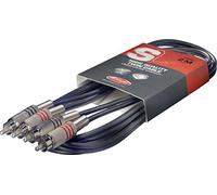 Stagg Twin cable, RCA/RCA (m/m), 1 (3')