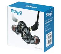 Stagg Twin Driver In Ear Stage Monitor, Black