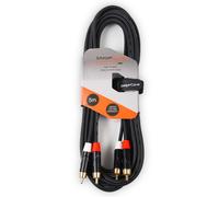 Stagg Twin RCA Phono Plugs to Twin RCA Phono Plugs Audio Lead Cable 1m,3m,6m,10m