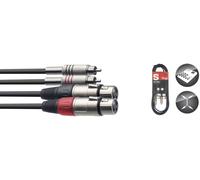 Stagg Twinkabel XLR to Cinch Cable 3 m Black