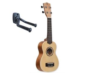 Stagg US-30 Soprano Ukulele with Bag and Keepdrum Wall Mount