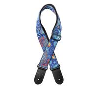 Stagg Woven Guitar Strap - Paisley Blue