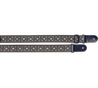 Stagg Woven Nylon Guitar Strap Flower-Grey