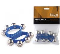Stagg Wrist Jingle Bells - Blue (Pack of 2)