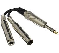 Stagg YC-01/1PS2PFH Large Stereo Jack Dual Mono Splitter Y Adaptor - Black