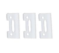Stagger Tooth Ceramic Blade, Compatible With WAHL | Universal ceramic movable blade for WAHL hair clipper replacement(110-White-3pcs)