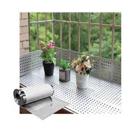 Staggered Round Hole 304 Stainless Steel Perforated Sheet Metal, 0.3mm Thick for Ventilation, DIY Decorative Mesh Panel, Indoor/Outdoor Use (8mm Hole, 10mm Spacing)(W20*L900cm/W7.87*L354.3in)