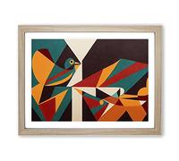 Staggering Abstract Bird Framed Print | A4 Oak Framed Wall Art | Ready to Hang | Abstract Fantasy Picture | Living Room Bedroom Lounge Office