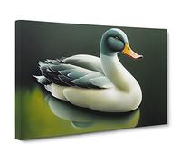 Staggering Duck Canvas Print | Gallery Wrapped 30mm Frame Wall Art | 30x20 inches | Ready to Hang | Contemporary Bird Picture | Living Room Bedroom Lounge Office