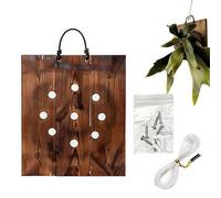 Staghorn Fern Mounting Board - Breathable Wooden Wall Planter for Indoor Plants | Vertical Hanging Kit for Ferns and Epiphytes | Anti-Warping Carbonized Solid Wood