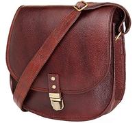 STAGLIFE Urban Leather Women's Small Leather Shoulder Bag Vintage Beach Bag Leather Girls Leather Shoulder Bag Dark Brown 28cm