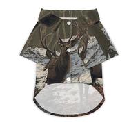 Stags Autumn Snowy Forests Classic Dog Clothes Cat Shirt Puppy Costume Button Tshirt Summer