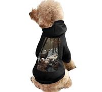 Stags Autumn Snowy Forests Dog And Cat Clothes Pet Hoodie Sweatshirt Pullover Soft Coat