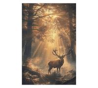 Stags Dawn Mystique Vivid Jigsaw Puzzle for Adults, 1000 PCS | During puzzle time: Jigsaw Puzzle: New Year puzzle activity, indoor weekend activity.