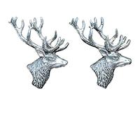 Stags Head Cufflinks, Handmade Pewter
