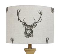 Stags Head Drum Lampshade (25 cm Diameter x 21 cm Ceiling Pendant)