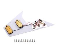 STAHAD 1 Set 3 Ply White Electric Guitar Pickguard Scratch Plate Replacement for Style Guitar Parts GPV01 Adjustable Pickup Position