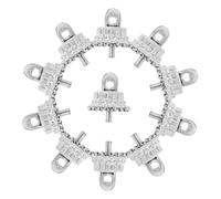 STAHAD 100pcs Christmas Ball Cap Cover Round Hanging with for Hat Christmas Tree Topper Ornament Caps Porcelain Accessories Decorations Replacement Has Xmas Tree Ornament Plastic Silver