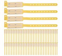 STAHAD 100pcs Medical Id Bracelets Medical Wristbands 10x1.5inch Sturdy Universal Adjustable Fit Soft Hypoallergenic Materials Hospital Nursing Patient Identification Bands for Adults