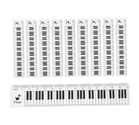 STAHAD 10pcs Transparent Ruler Mathematics Rulers Measurement Musician Study Tool Measuring Student Clear Music Supplies Exam Musical Scale Plastic